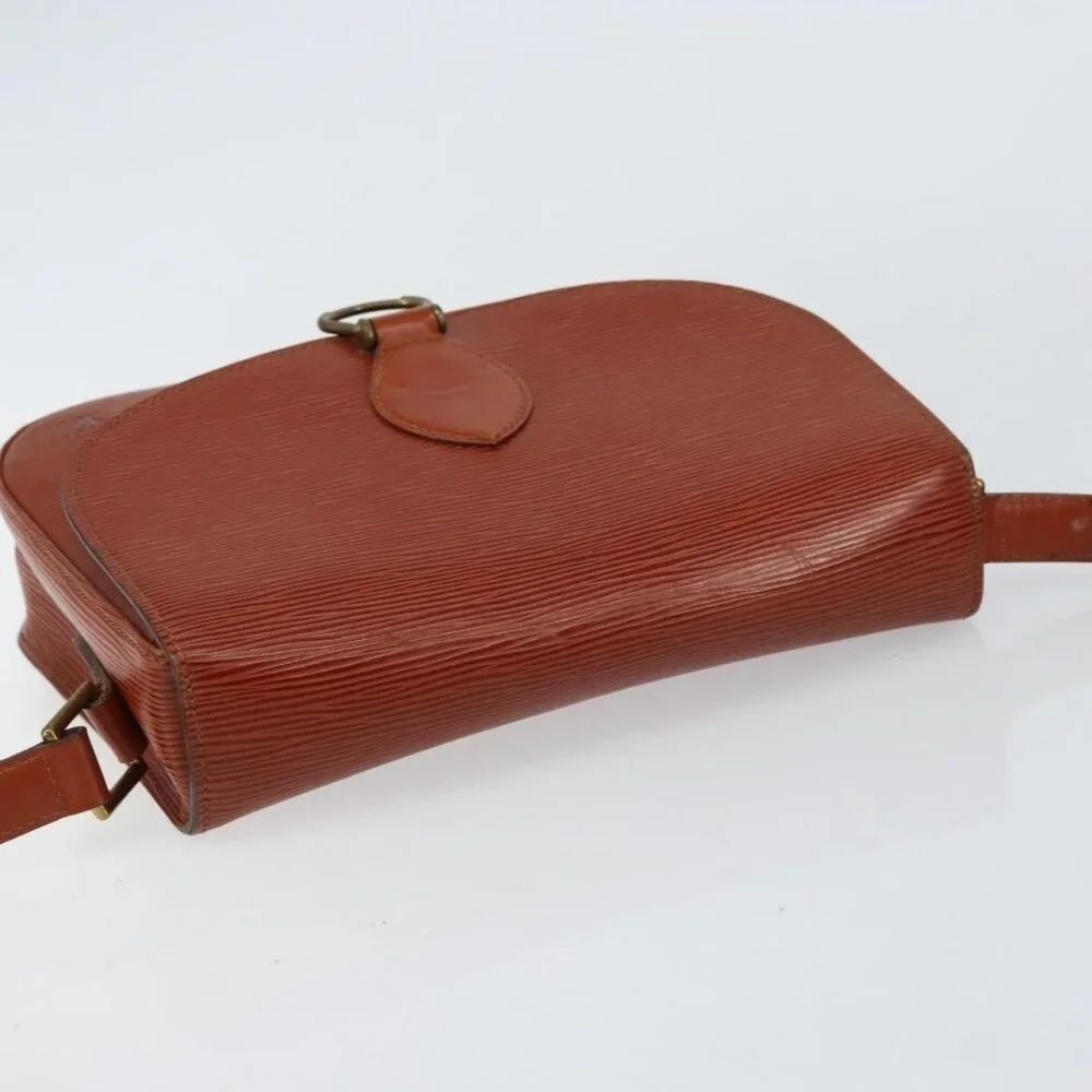 Authentic LOUIS VUITTON Epi Saint Cloud GM Shoulder Bag Brown M52193 LV - Picture 13 of 16